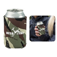 a camo camo pattern collapsible can cooler