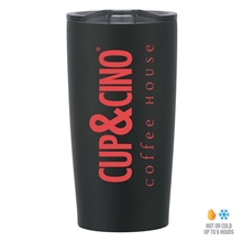 aerial view a black 20 oz tumbler economy drinkware gift box set, image 1 of 2