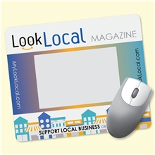 a custom 1/16 heavy duty base + vynex surface frame - it(r) business card window mouse pads, 1/16 x 8 x 9 1/2