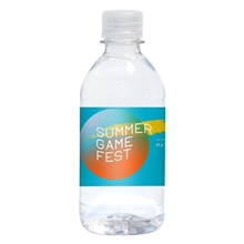 a clear 12 oz aquatek bottled water
