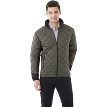 aerial view a group of mens rougemont hybrid insulated diamond quilted puffer jacket, image 1 of 4