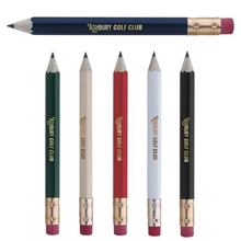 a group of hex golf pencil with eraser