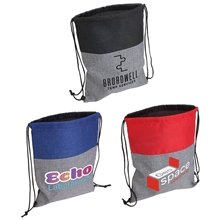 aerial view a group of quill non - woven / nylon drawstring backpack, image 1 of 2