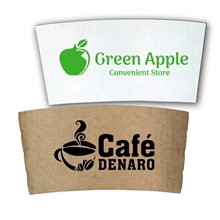 a group of custom paper coffee sleeve