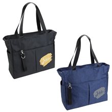 aerial view a group of jubilee polycanvas travel tote, image 1 of 2