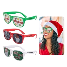 a assorted only - may vary festive christmas pinhole glasses