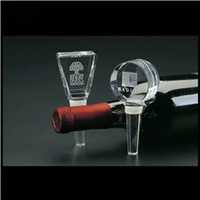 a clear clearaward jade crystal wine stopper wedge