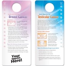 aerial view a as shown shower card - early detection for breast / testicular cancer, image 1 of 3