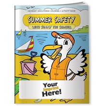 aerial view a as shown coloring book - summer safety with sunny the seagull, image 1 of 3