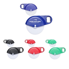 aerial view a group of napoli pizza cutter with bottle opener, image 1 of 3