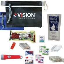a group of disaster prep emergency safety kit
