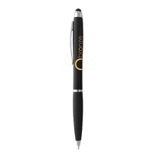 aerial view a black barrel with black grip twist - action koi pen, image 1 of 5