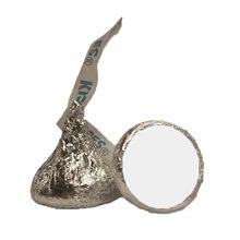 aerial view a silver hershey(r) kisses(r) singles, image 1 of 2