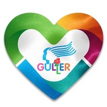 a custom heart shaped microfiber cleaning cloth