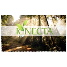 aerial view a custom 3.5 x 2 microfiber cloth, image 1 of 2