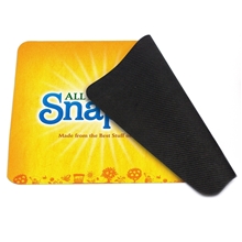 aerial view a custom 4- in -1 rectangle microfiber mousepad cleaning cloth, image 1 of 2