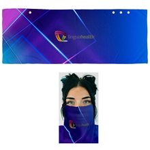 aerial view a group of full color multi functional recycled cooling cloth, image 1 of 2