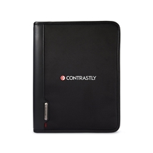 aerial view a black samsonite xenon business 3 ring padfolio, image 1 of 7