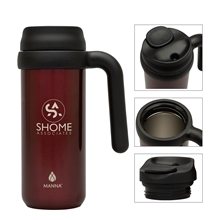 a group of manna(tm) 16 oz mocha stainless steel mug