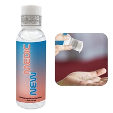 a clear 2oz hand sanitizer