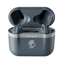 aerial view a gray skullcandy indy evo true wireless bluetooth earbud, image 1 of 5