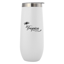 aerial view a white 14 oz korabel stemless champagne flute, image 1 of 8