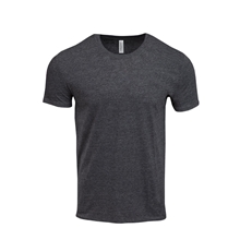 aerial view a black triblend threadfast apparel unisex triblend short - sleeve t - shirt, image 1 of 3