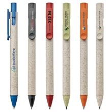 aerial view a group of trigo ballpoint eco sustainable pen, image 1 of 3