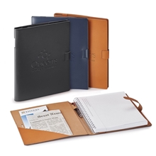 aerial view a group of giuseppe di natale refillable leather journal notebook, image 1 of 2