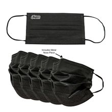 a black 3- ply hypoallergenic civilian face mask