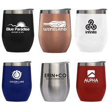 aerial view a group of escape - 11 oz double - wall stainless wine cup, image 1 of 2