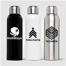 aerial view a group of promotional custom ohana - 26 oz stainless water bottle, image 1 of 2