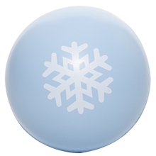 aerial view a blue holiday snowflake ball, image 1 of 3