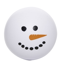 aerial view a white holiday snowman ball, image 1 of 3