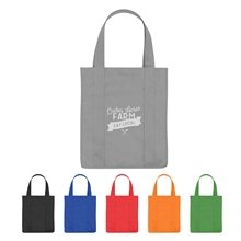 a group of 100 gsm non - woven shopper tote bag with rpet material