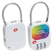 aerial view a white escort tsa - approved luggage lock, image 1 of 3