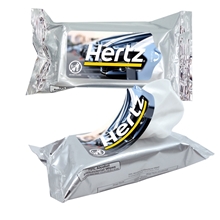 aerial view a silver 70 alcohol antibacterial hand sanitizer wipes, image 1 of 2