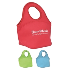 a group of easy carry zippered neoprene lunch bag
