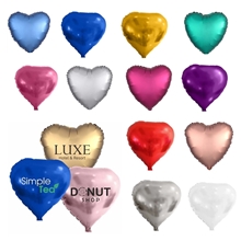 aerial view a group of 17 heart helium saver xtralife(r) foil balloons, image 1 of 2