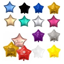 aerial view a group of 17 star helium saver xtralife(r) foil balloons, image 1 of 2