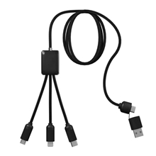 5- in -1 Charging Cable with Light - Up Logo