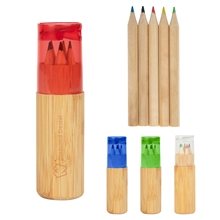 5- Piece Colored Pencil Set In Tube With Dual Sharpener