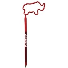aerial view a group of fun size rhino baby bends pen, image 1 of 2