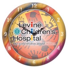 aerial view a group of full color case dial wall clock - 10.75 diameter, image 1 of 4