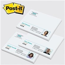 aerial view a group of post - it(r) printed notes value priced program 3 x 4, 50- sheets, image 1 of 10