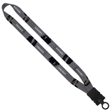 aerial view a group of 3/4 dye - sublimated waffle weave lanyard, image 1 of 2