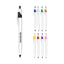 aerial view a group of silhouette retractable ballpoint pens, image 1 of 3