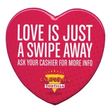 aerial view a group of 2 1/4 heart shaped button, image 1 of 2