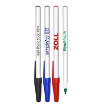 aerial view a group of round ball point stick pen, image 1 of 2