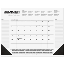 a group of calendar desk pads (21 3/4 x 17) one color imprint